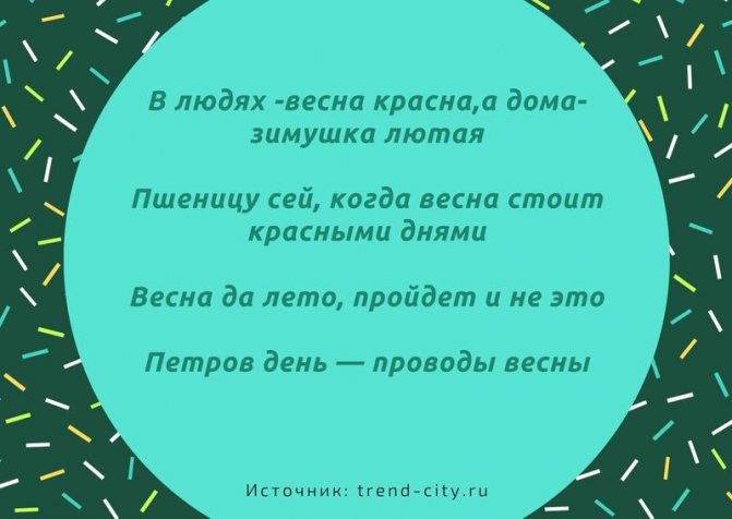 Поговорки о весне 3